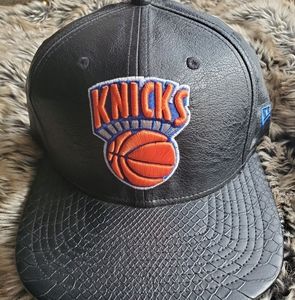 Leather NY Knicks New Era hat